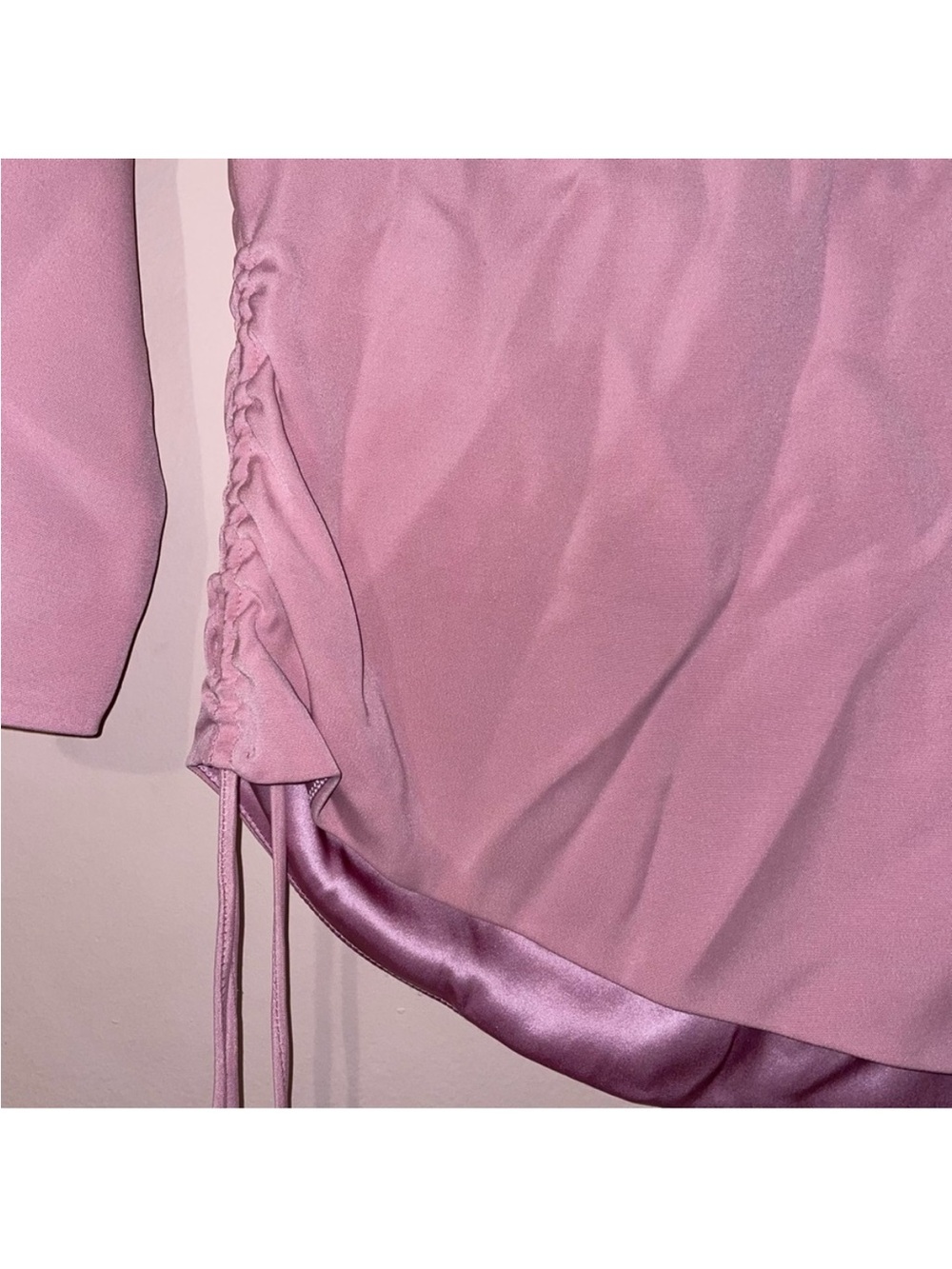 Cushnie Et Ochs Pink Off Shoulder Drawstring Halter Stretch Crepe Top Size 2 - Picture 10 of 12